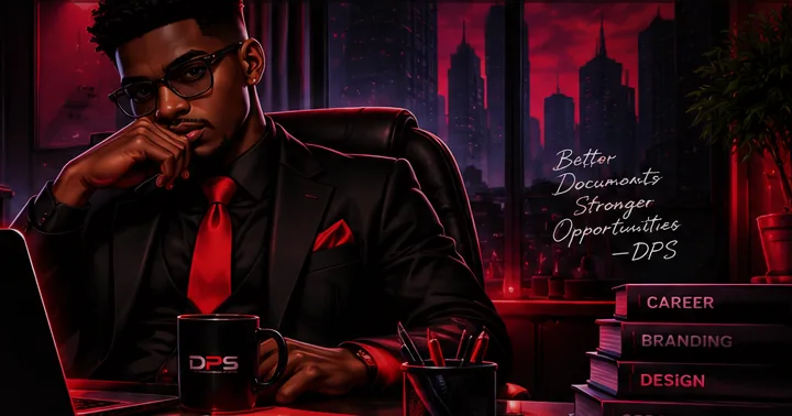 Illustrative concept artwork of a creative professional in a red-lit studio; not a photograph of David